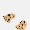 Textured Heart Stud Earrings Gold Textured Heart Stud Earrings Gold