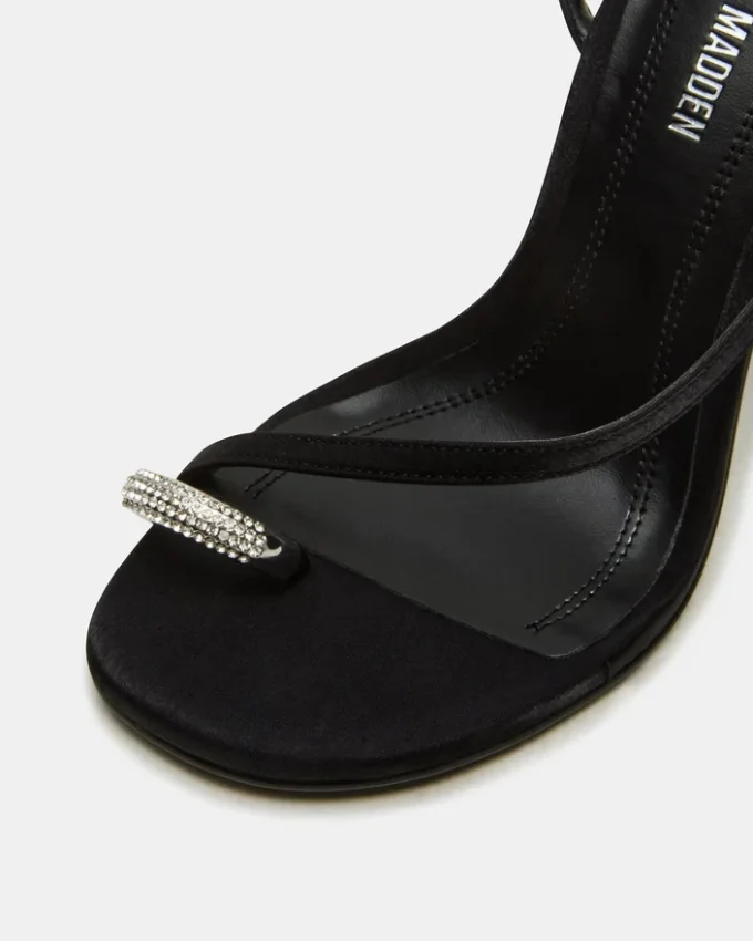 Tia Rhinestones Black Satin Tia Rhinestones Black Satin
