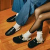 Tobin Faux Fur Black Suede